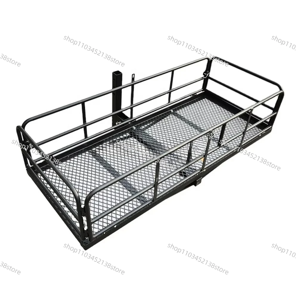 

High Side Car Rear Luggage Rack Foldable Hitch Mount Cargo Carrier Basket
