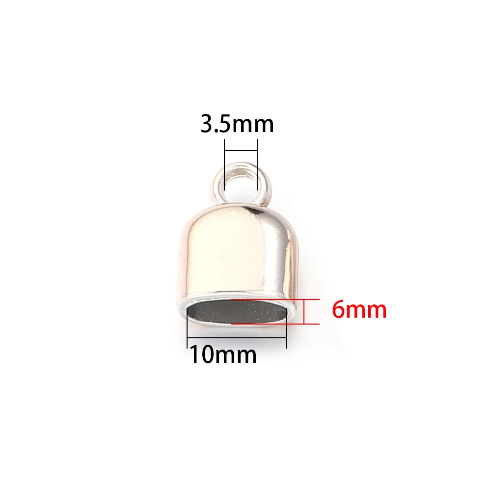 20-40pcs CCB Crimp End Caps Leather Cord End Tip Clasps Connectors for Jewelry Making DIY Bracelets Necklace Keychain Accessorie