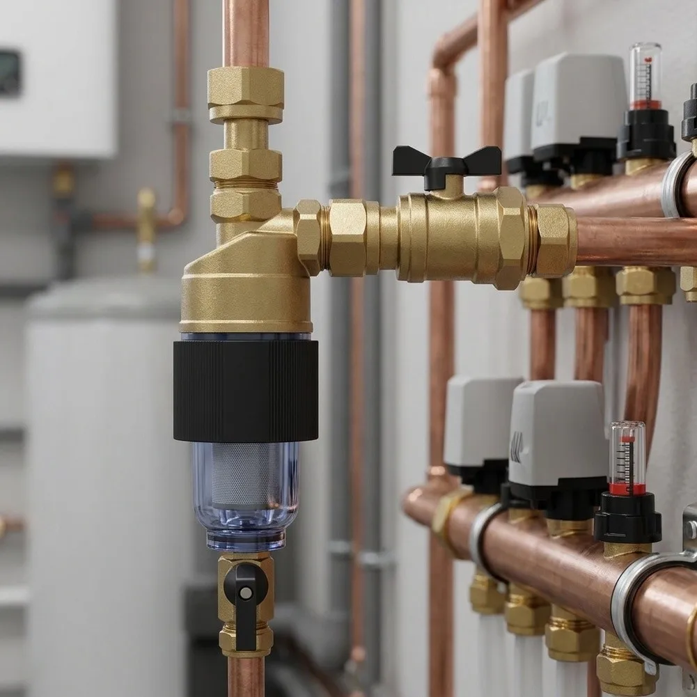For Wall Hung Boiler Magnetic Filter Designed for Integration into Existing Heating Pipework Without Modification