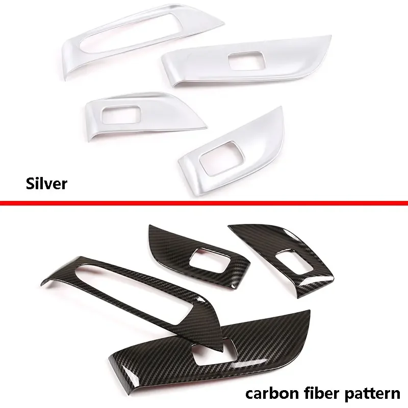 

For Mercedes Benz E Class w213 2016-2021 Car Styling ABS Silver Car Door Window Button Cover Frame Trim Sticker Car Accessories
