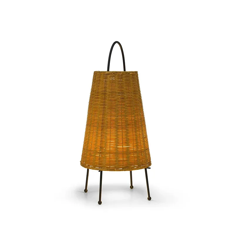 Living Room Nordic Style Creative Desk Lamp Cover Bedroom  Homestay Tatami Handheld Woven Bamboo Lampshade Decoration Covers