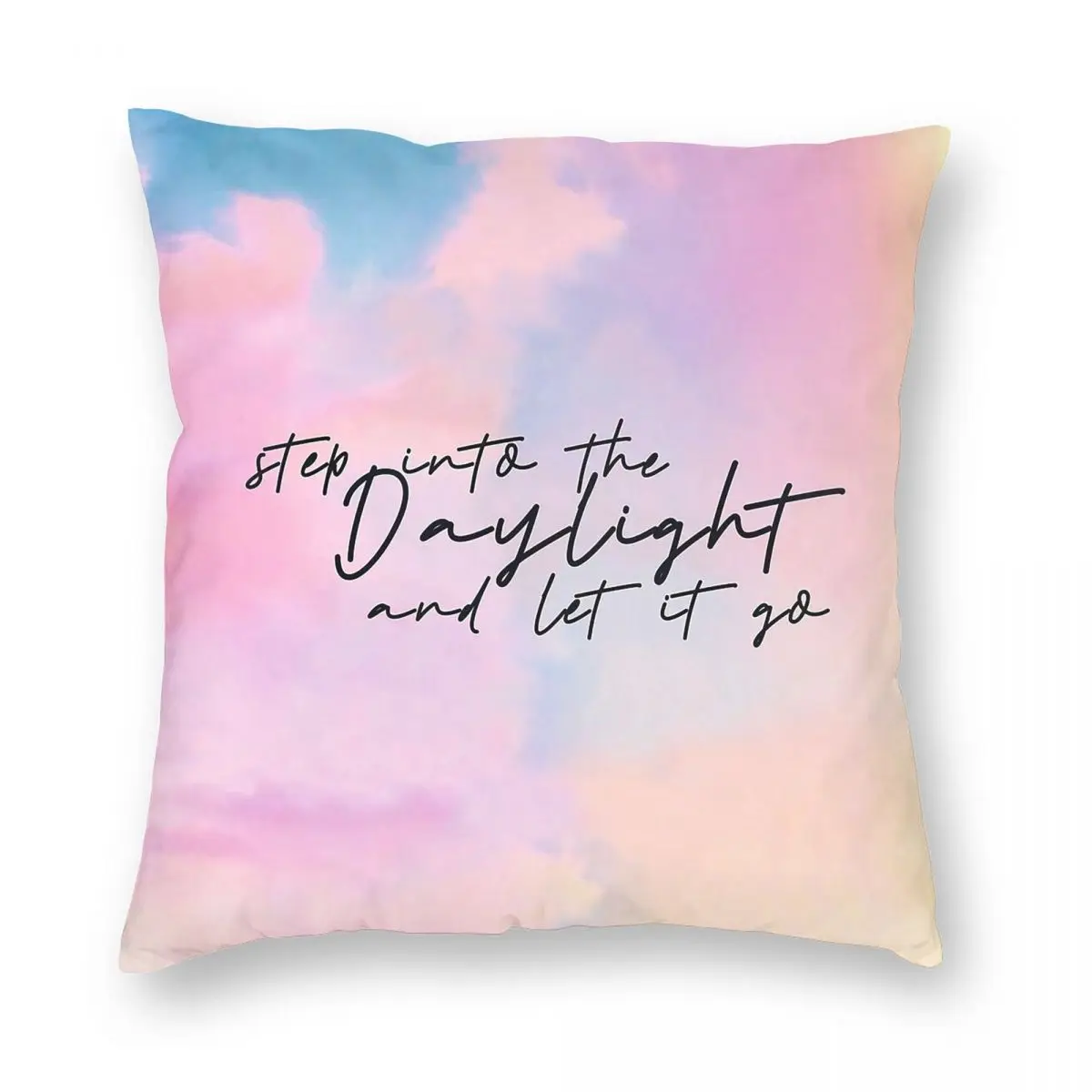 كلمات ضوء النهار كيس وسادة مربع البوليستر الكتان المخملية المطبوعة البريدي غطاء وسادة السيارة الزخرفية بالجملة 18"