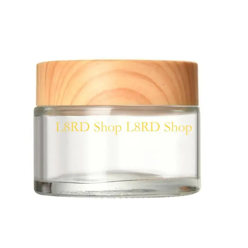 L8RD 1PC Empty Glass Sample Jars for Makeup Face Cream Eye Cream Lip Balm Ointments