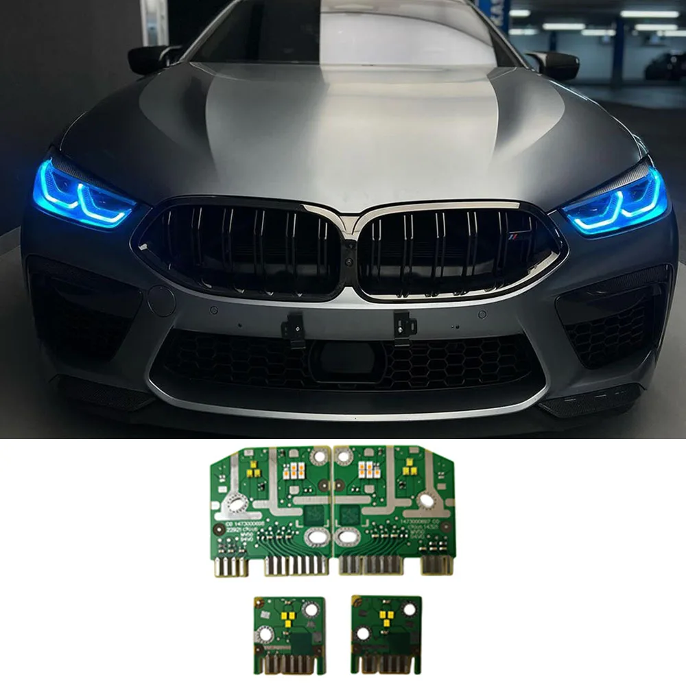 Ice Blue Daytime Running Lights LED Boards For BMW M8 8 Series G14 G15 F91 F92 F93 M8 G16 Angel Eyes DRL Blue Red Yellow