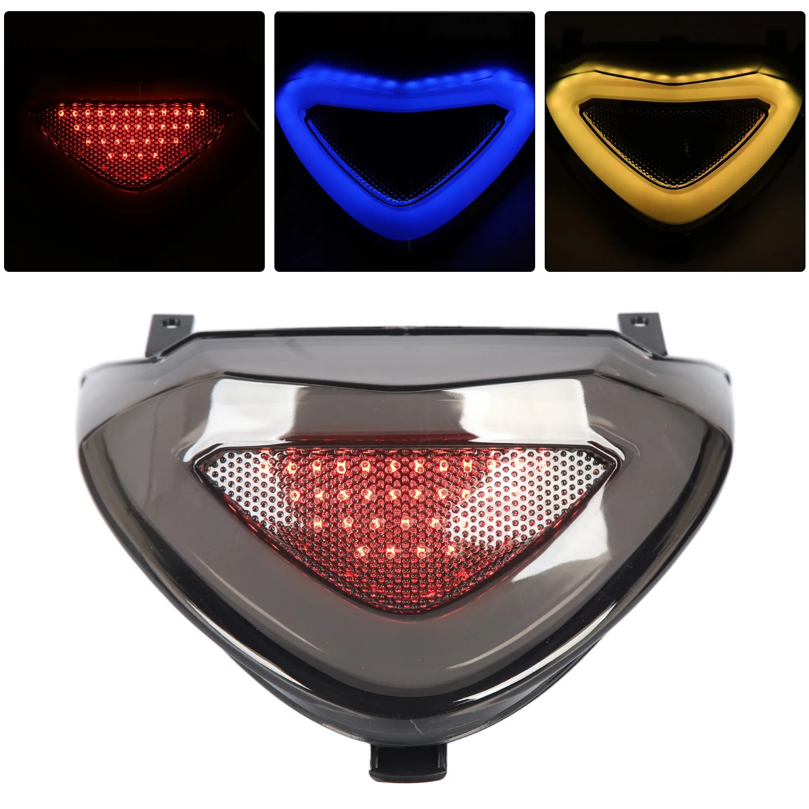 DC12V Motorcycle Tail Light Brake Turn  Lamp Smoky Color Remote Control Dimming Fit for LC135 V1 Remote Control Tail Light