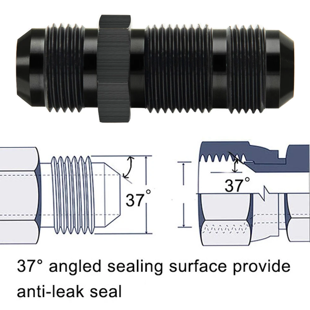 

Free Shipping Straight 90Degrees AN6 AN8 AN10 Bulkhead Flare Fitting Union Adapter 6AN 8AN 10AN Fitting For Tab Rr Wirewall