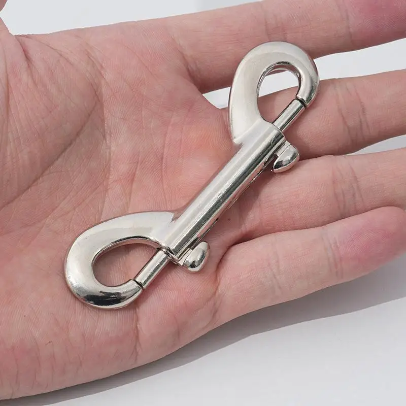 1PCS Double Ended Scuba Diving Hook Zinc Alloy Quick Draw Carabiner for Linking Dog Leash Water Bottle Keychain Clip