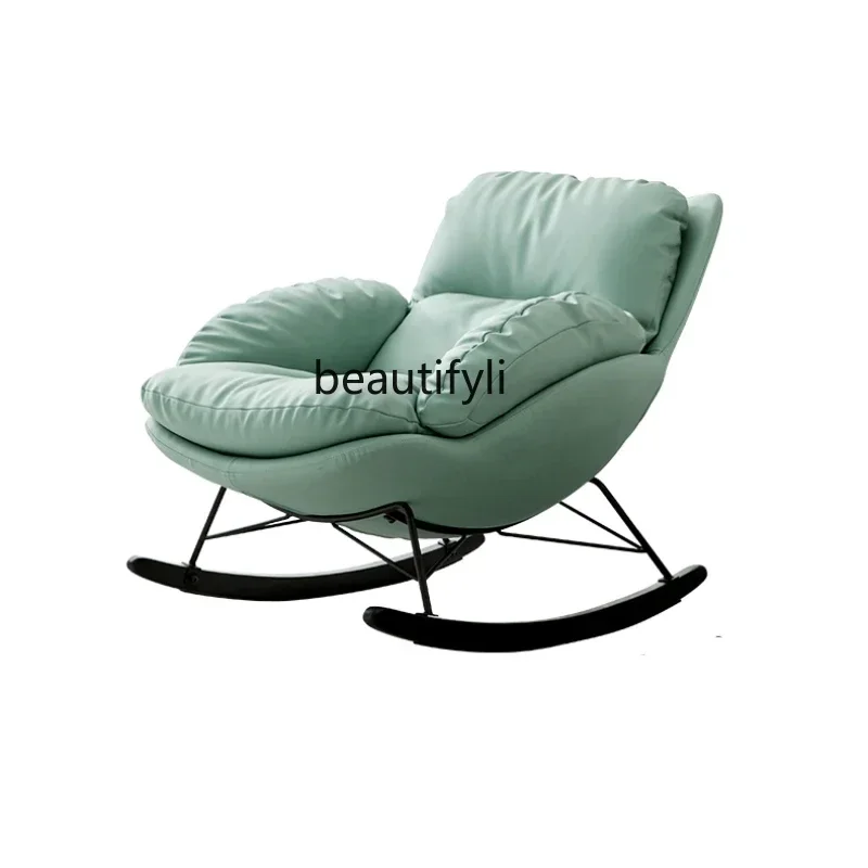 

new Zq-Nordic Lazy Sofa Rocking Chair, Balcony, Home Leisure, Living Room, Light Luxury Reclinerss