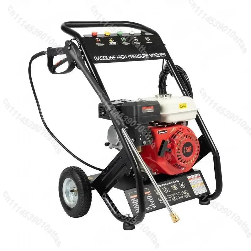 6.5HP Petrol Pressure Washer 190 Bar 4.9KW High Power Jet Cleaner With 8m Hose 5 Nozzles Portable Washing Machine