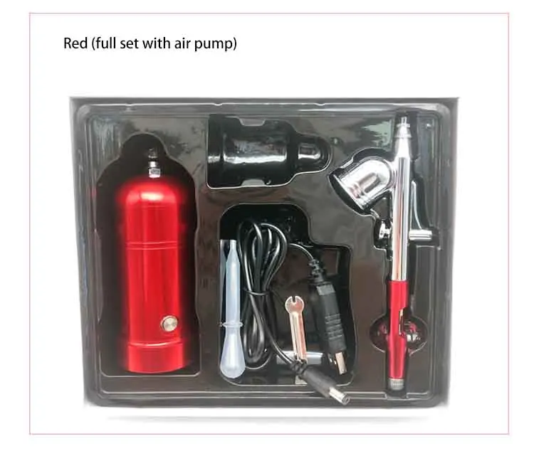 ชุดเครื่องพ่นสีขนาดเล็กพกพาสะดวก สวยงาม พร้อมปั๊มพ่นสีขนาดเล็ก ชุดอุปกรณ์คอมเพรสเซอร์สำหรับตกแต่งเล็บ ออกแบบลายสัก งานฝีมือ และตกแต่งเค้ก