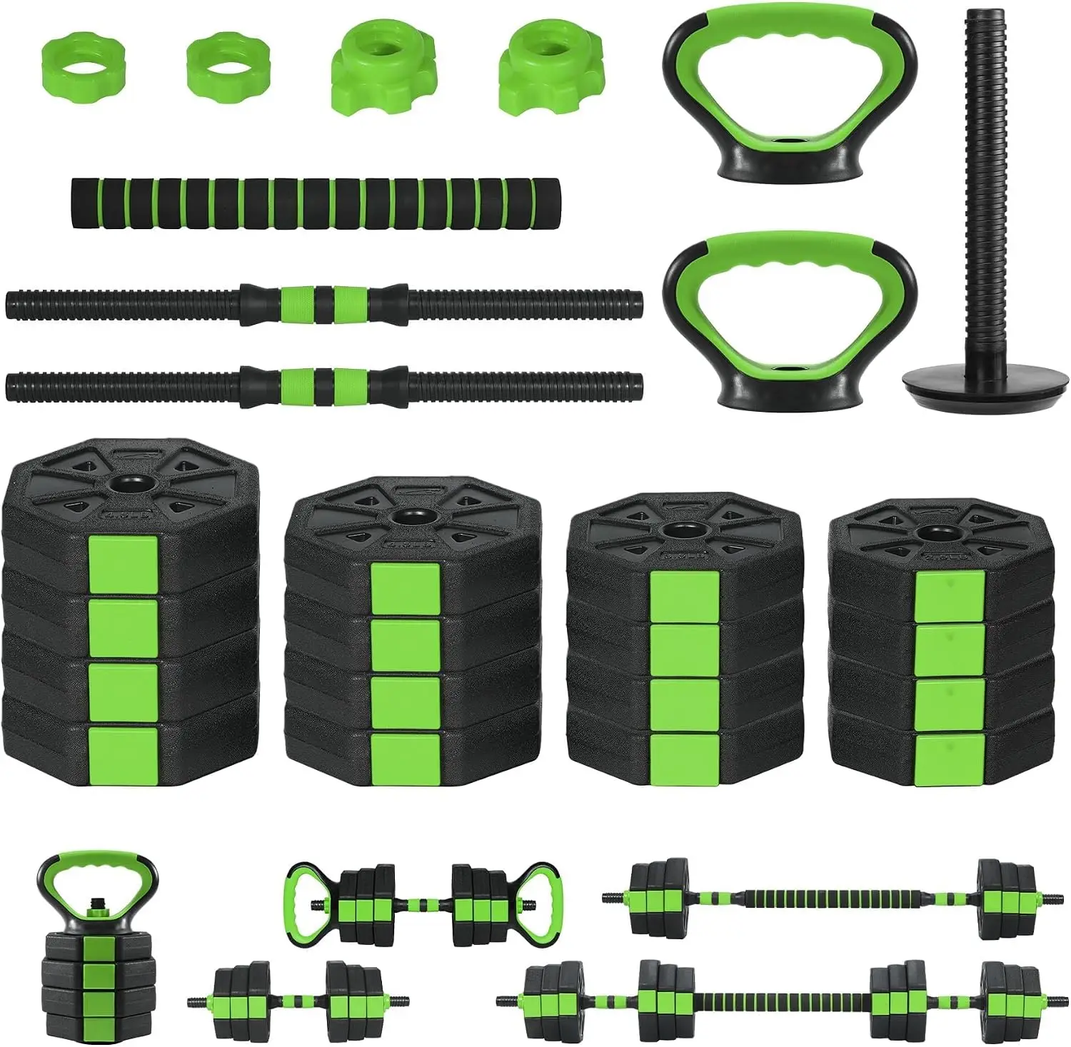 Adjustable Dumbbells, 44/66/88Lbs Free Weight Set with Connector, 4 In1 Weight Dumbbell Set Used As Kettlebells, Barbell, Push