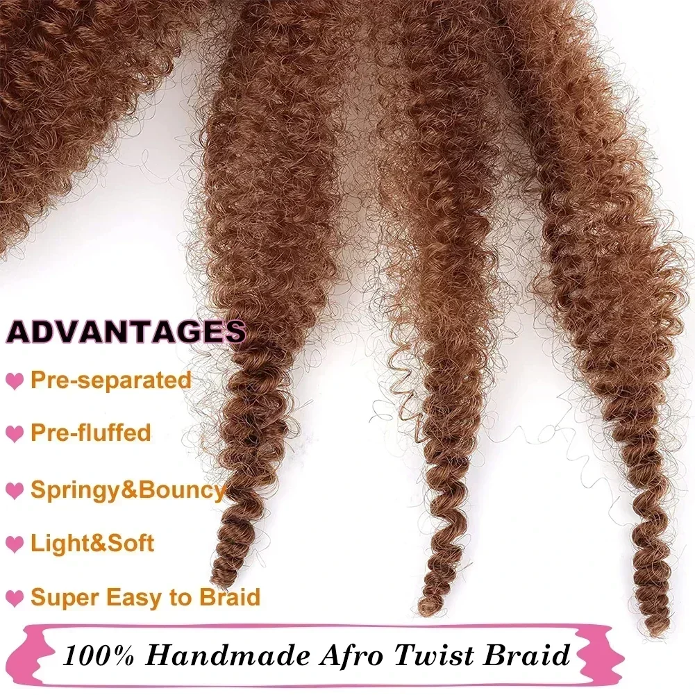 Synthetic Crochet Braid Hair Kinky Curly Braiding Hair Marley Braids Afro Twist Hair Bulk Extensions Marely Hair For Black Woman