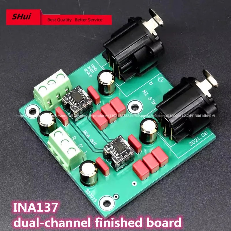 Balanced to single-ended INA137 dual-channel finished board (with AP test)