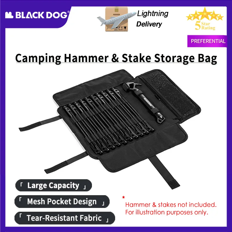 

Сумка-органайзер BLACKDOG для молотка и колышков для палатки, портативный чехол для кемпинговых принадлежностей, новая нейлоновая сумка для инструментов для активного отдыха