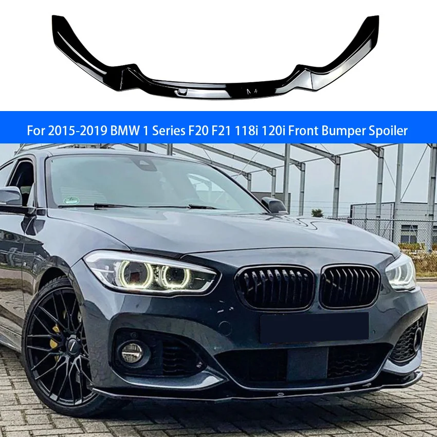 For 2015-2019 BMW 1 Series F20 F21 118i 120i  LCI  M-Pack Car Front Bumper Lip Splitter Diffuser Body Kit Spoiler