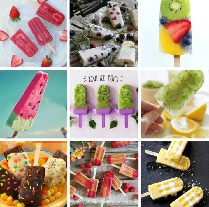 2 4 6 8 Molds Commercial Automatic Ice Pop Stick  Cream Bar Lolly Pallet Popsicle Making Machine