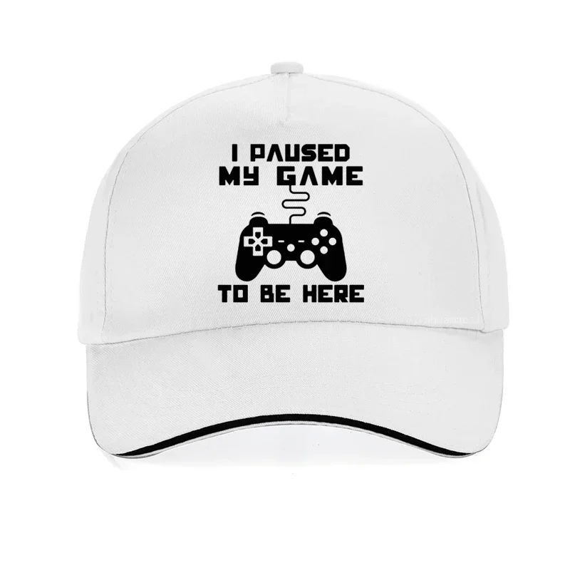 Gamer baseball cap Men I Paused My Game To Be Here Tops Interesting Play Computer hat High Quality snapback hats bone