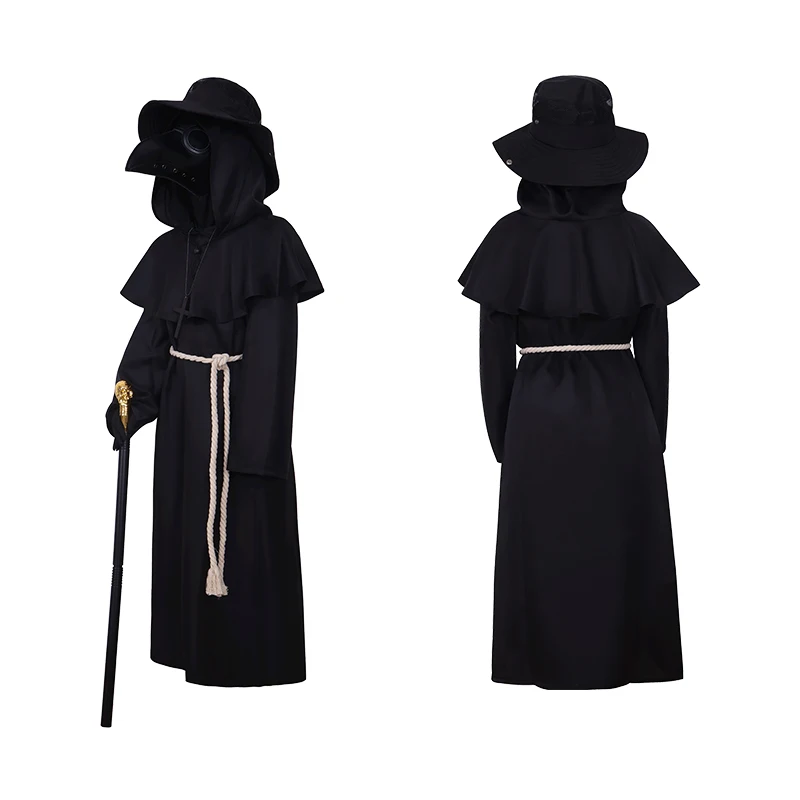 애니메이션 어린이 몽크 코스튬 중세 프리어 후드 모자, 마스크 골프 어린이 할로윈 멋진 원피스