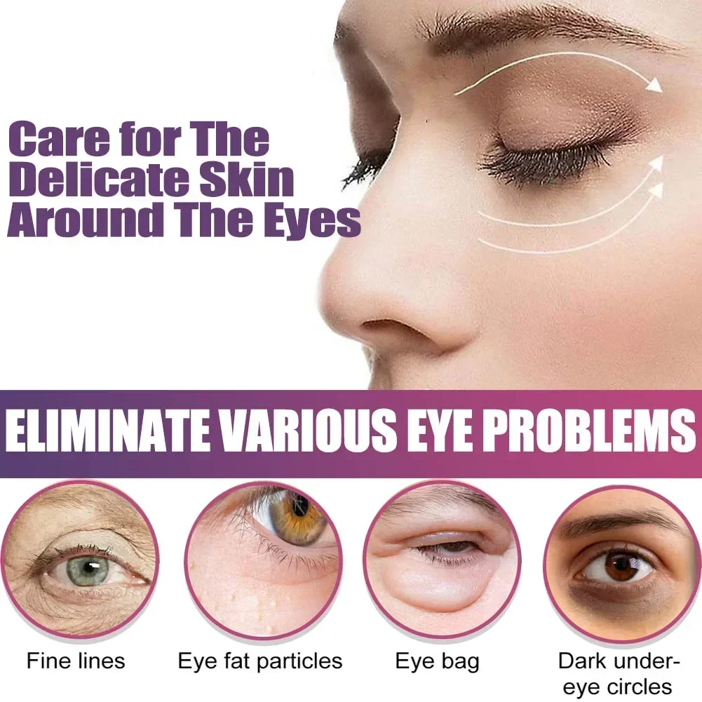 Crema reafirmante para los ojos, aclara las bolsas de los ojos, elimina las ojeras, elimina las ojeras, reduce las líneas finas, hidrata el cuidado de los ojos