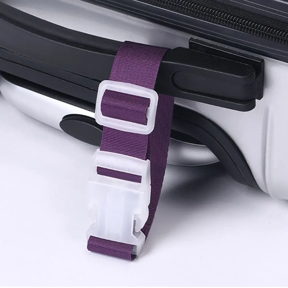 Adjustable Luggage Straps Nylon Luggage Accessories Hanging Buckle Straps Suitcase Bag Straps Belt Lock Hooks Travel