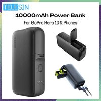 TELESIN Mobile Power Bank 10000mAh 20W PD Fast Charging Box Portable Storage Battery For GoPro Hero 13 Black Accessories