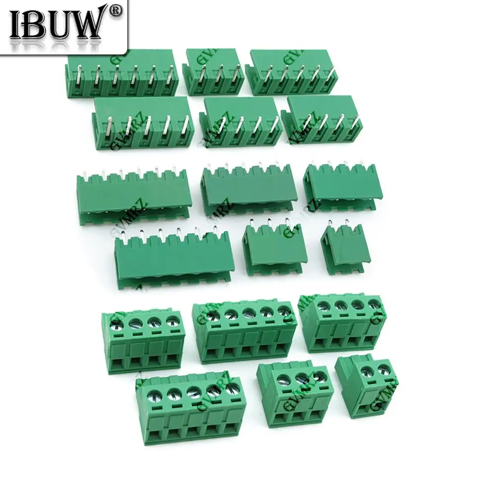 5Set 2EDGK 2P 3P 4P 5P 6P 5.08mm Terminal Block Male Female 5.08 Plug-in Opening PCB Connector 2EDG PCB 7P 8P 9P 10P 12P