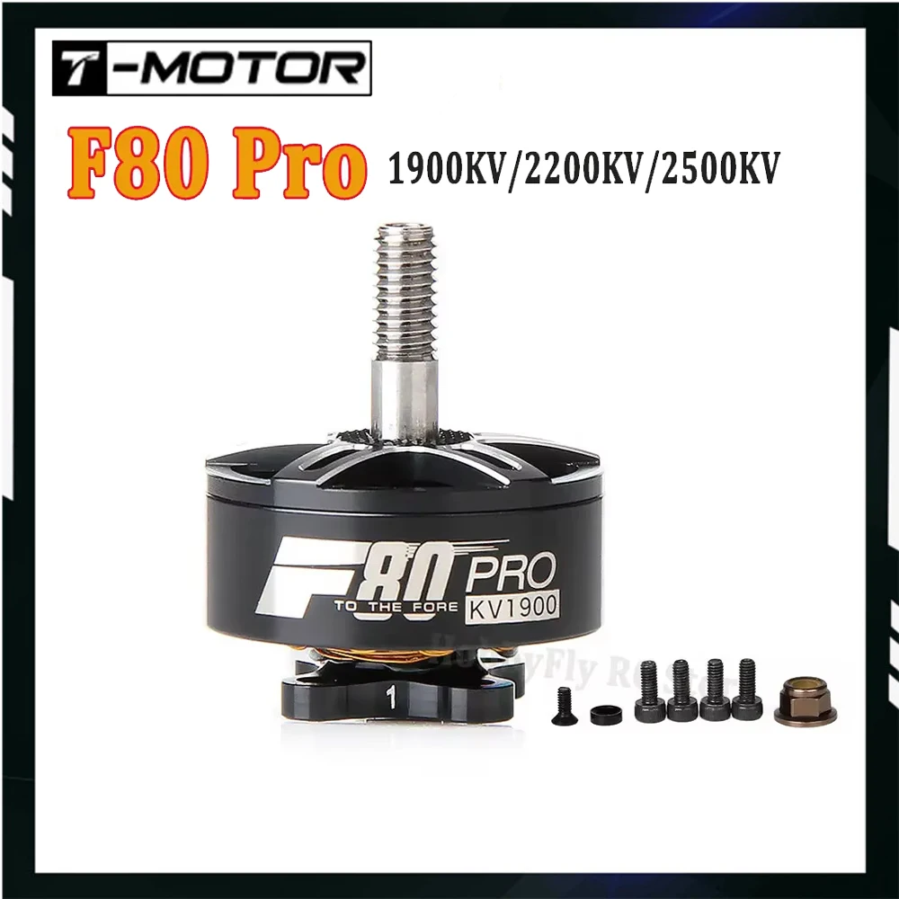 TMOTOR-Moteur électrique sans balais T-motor F80 PRO, 1900KV, 2200KV, 2500KV FPV, modèles RC, importateur 220, 250, cadre de course FPV