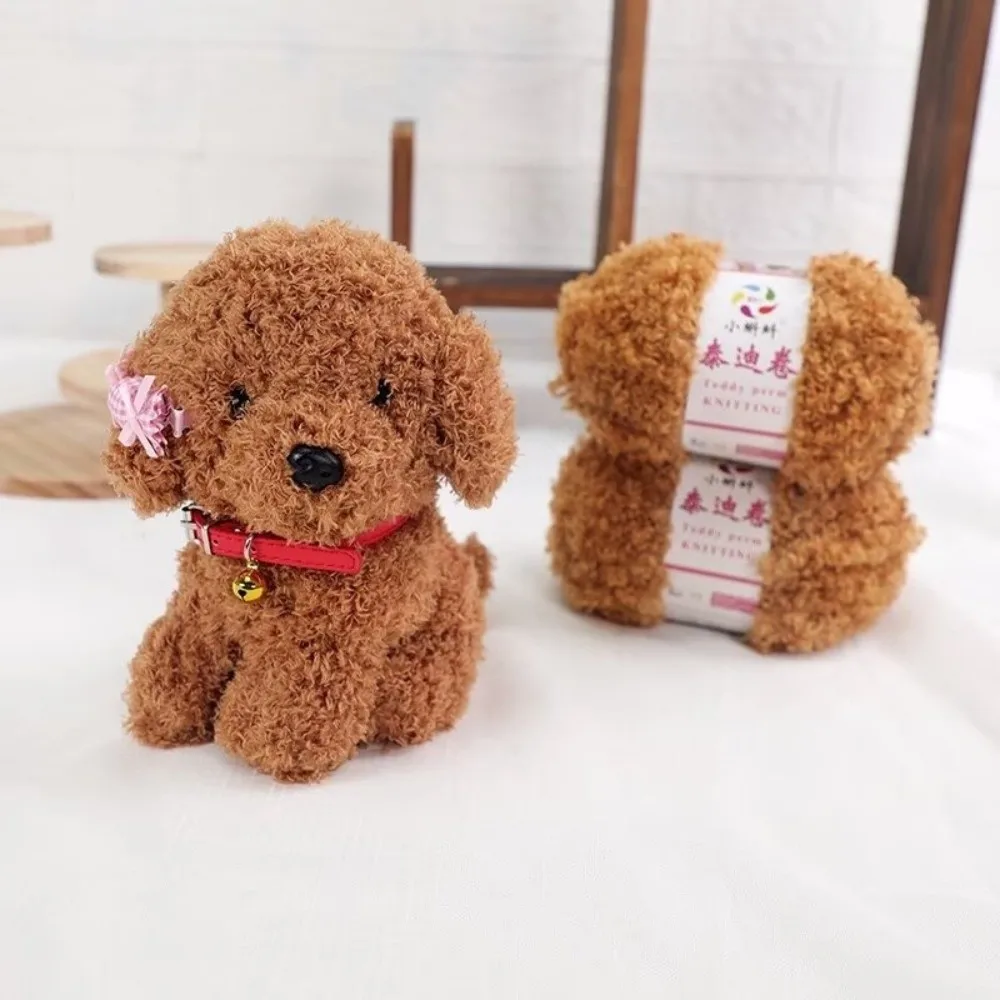 100g Weight Teddy Knitting Yarn Acrylic Material Texture Imitation Teddy Velvet Yarn Curly Hair Texture Woven Threads