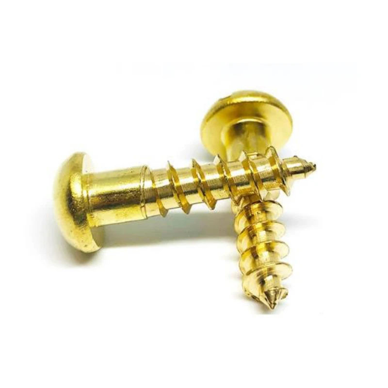 Weiyi 20/50/100 Stück M1.6 M2 M2.5 M3 M3.5 M4 M5 M6 Messing Schlitzschrauben aus reinem Messing, selbstschneidende Rundkopf-Holzschrauben – Detail 4