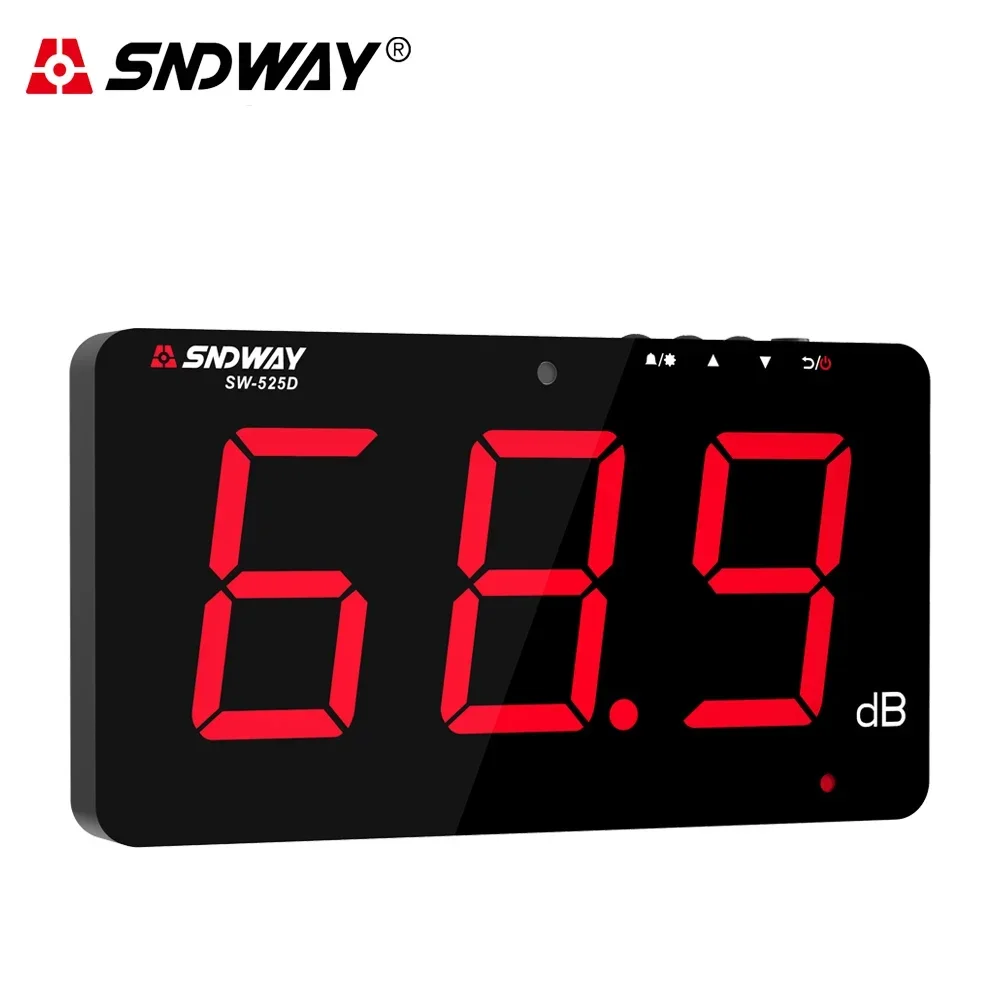 SNDWAY Wall Hanging Noise Meter 30-130db Decibel Tester Sound Level Measuring Instrument Audio Monitoring for Home Safety