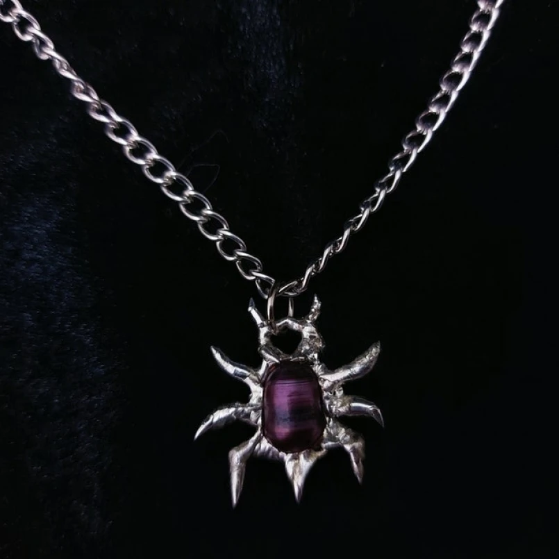 Freshwater Pearls Pearl Stainless Steel Necklace Organic Claws Free Form Bubble Claw Thorns Spiky Soldered Handmade Jewelry