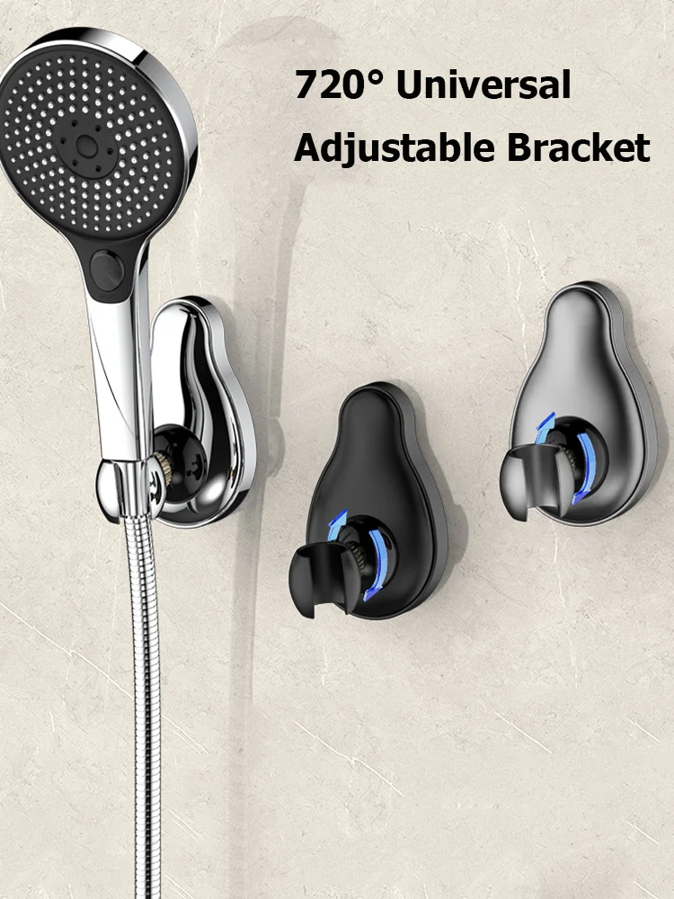 

Новый ручной кронштейн для насадки для душа, настенный регулируемый держатель для душа, ABS, хромированный, черный, серый, монтажные кронштейны для душа в ванной комнате