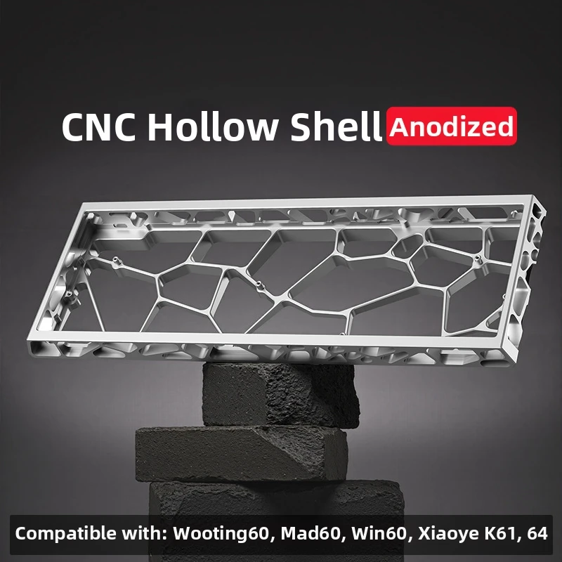 Magnetic Switch Keyboard Aluminum Case H60 Skeleton CNC Alloy Custom Mod Compatible with Wooting