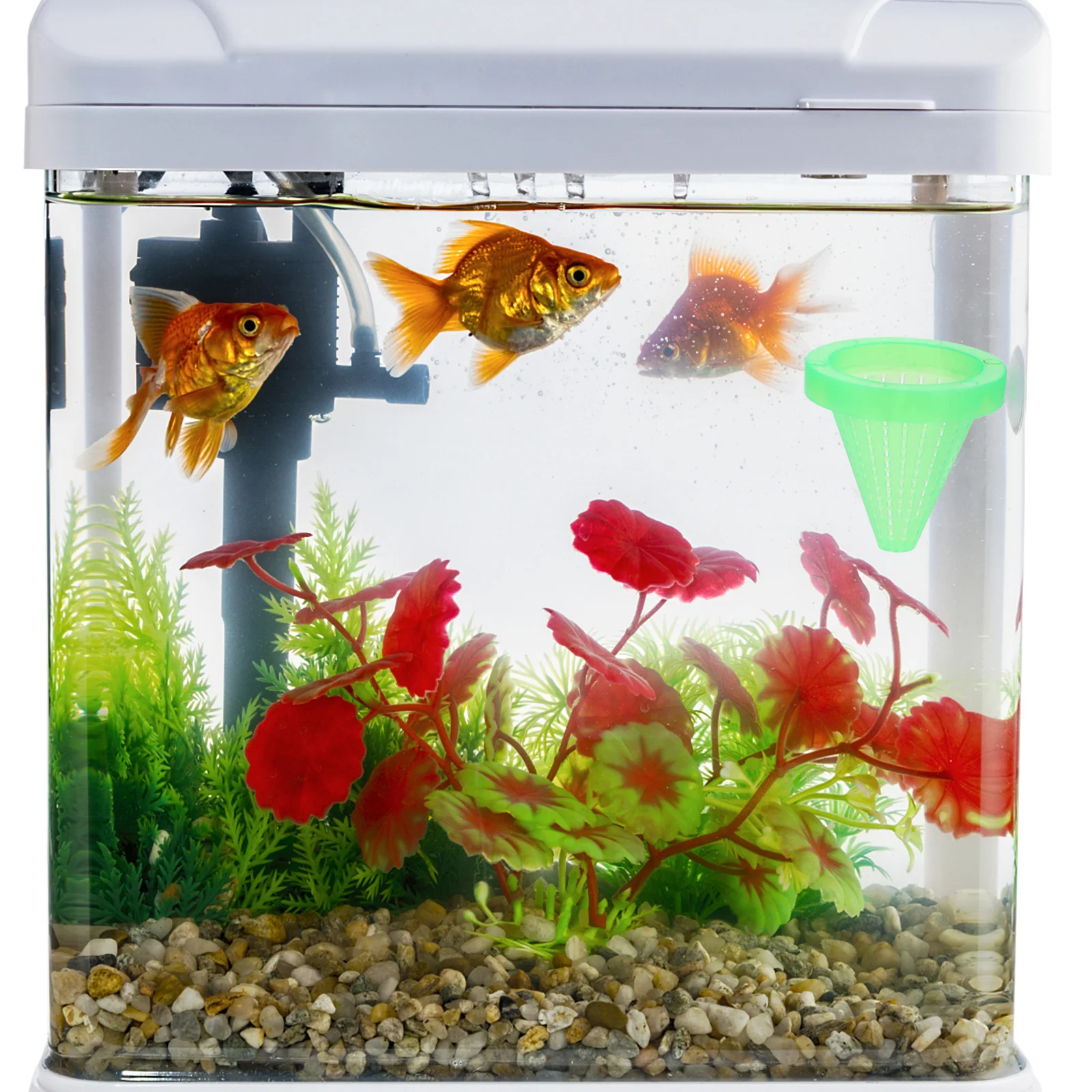 

10 pcs Fish Feeder Suction Cup Aquarium Feeding Device Transparent Container For Fish Tank Water Grass Growing No Tools Install