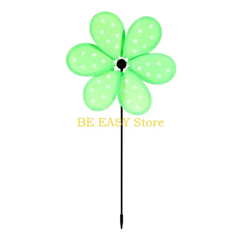 E28F Colorful Dot Wind Spinners Lawn Pinwheels Windmill Party Pinwheel Wind Spinner f