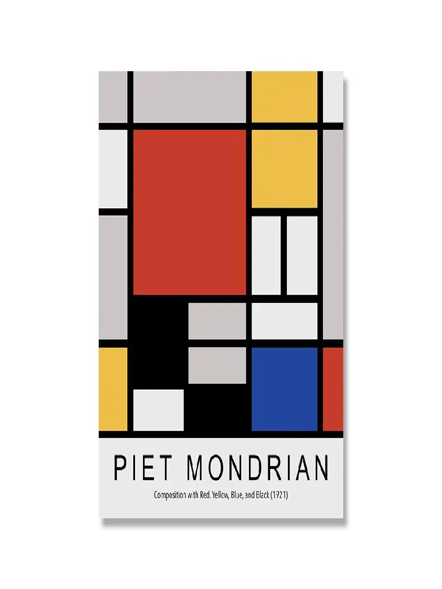 Modern Abstract Piet Mondrian Geometric Wall Art Canvas  Nordic Posters Paintings and Prints for Living Room Decor
