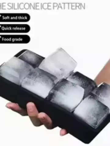 6/8/15 Grids Big Ice Food Mold Giant Jumbo Large Food Grade Silicone Ice Cube Square Tray Mold DIY Ice Maker Model Ice Cube Tray