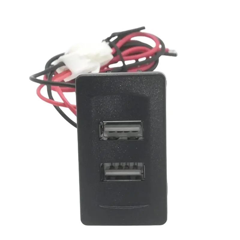 Dual USB Port For VW Transport T4 Socket Car Power Charging Adapter With Wiring Harness Blue Light