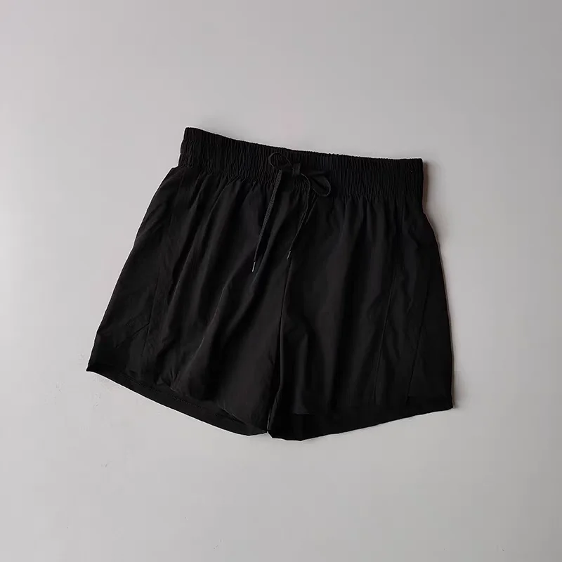 Sommer Damen High-Waist Lauf- und Yoga-Shorts, 2-in-1 Freizeit-Kurzhose, Radfahrer-Shorts, Sport-Shorts – Detail 16