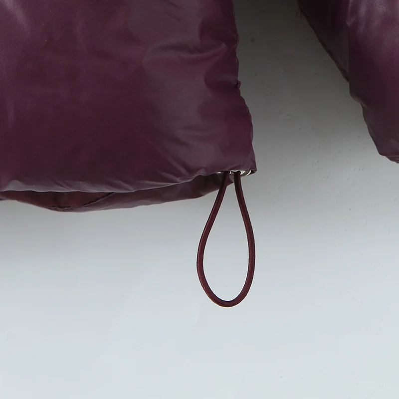 여성용 탈부착 가능한 후드 코튼 재킷 광택 퀼팅 루즈핏 스탠드 칼라 따뜻한 캐주얼 작업복 코트 여성 겨울 코트