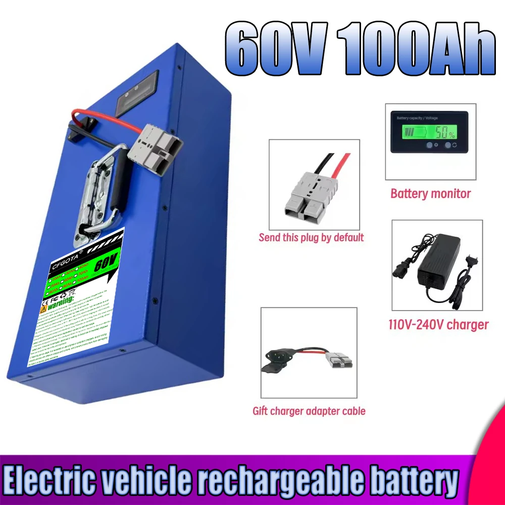 

Air fast transportation New Full Capacity Power 18650 Lithium Battery 60V 20AH-100AH Lithium Battery Pack Suitable for 250-3000W