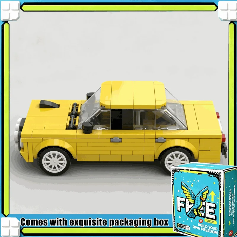 302PCS MOC Classic Retro Sedan Rally Car Model Custom Puzzle Technical Building Blocks DIY Assembly Vehicle Display Gift