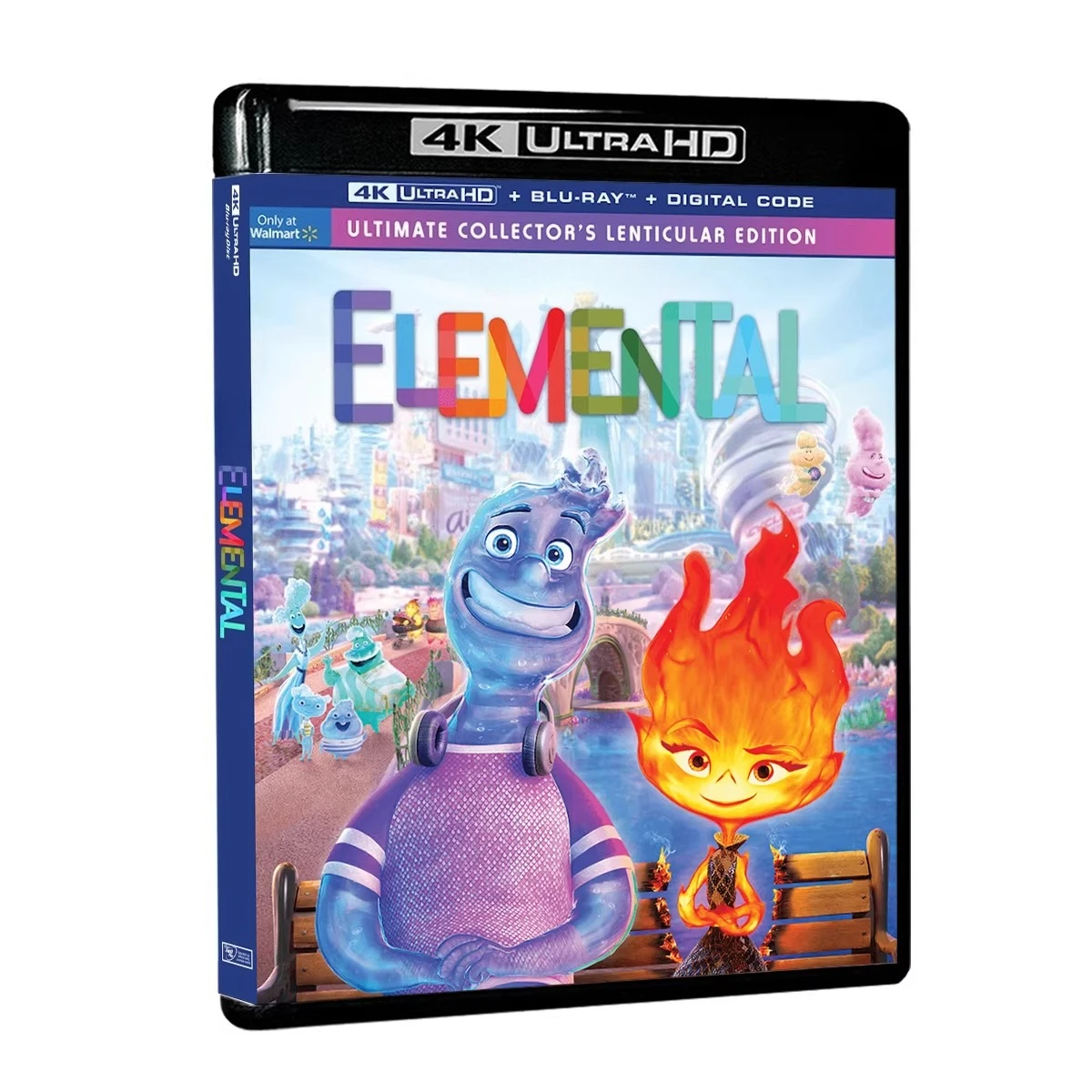 Disco de Cine Blu-ray 4K UHD Elemental (2023) Compatible con PS5 y XSX, HDR10 Atmos de Alta Definición