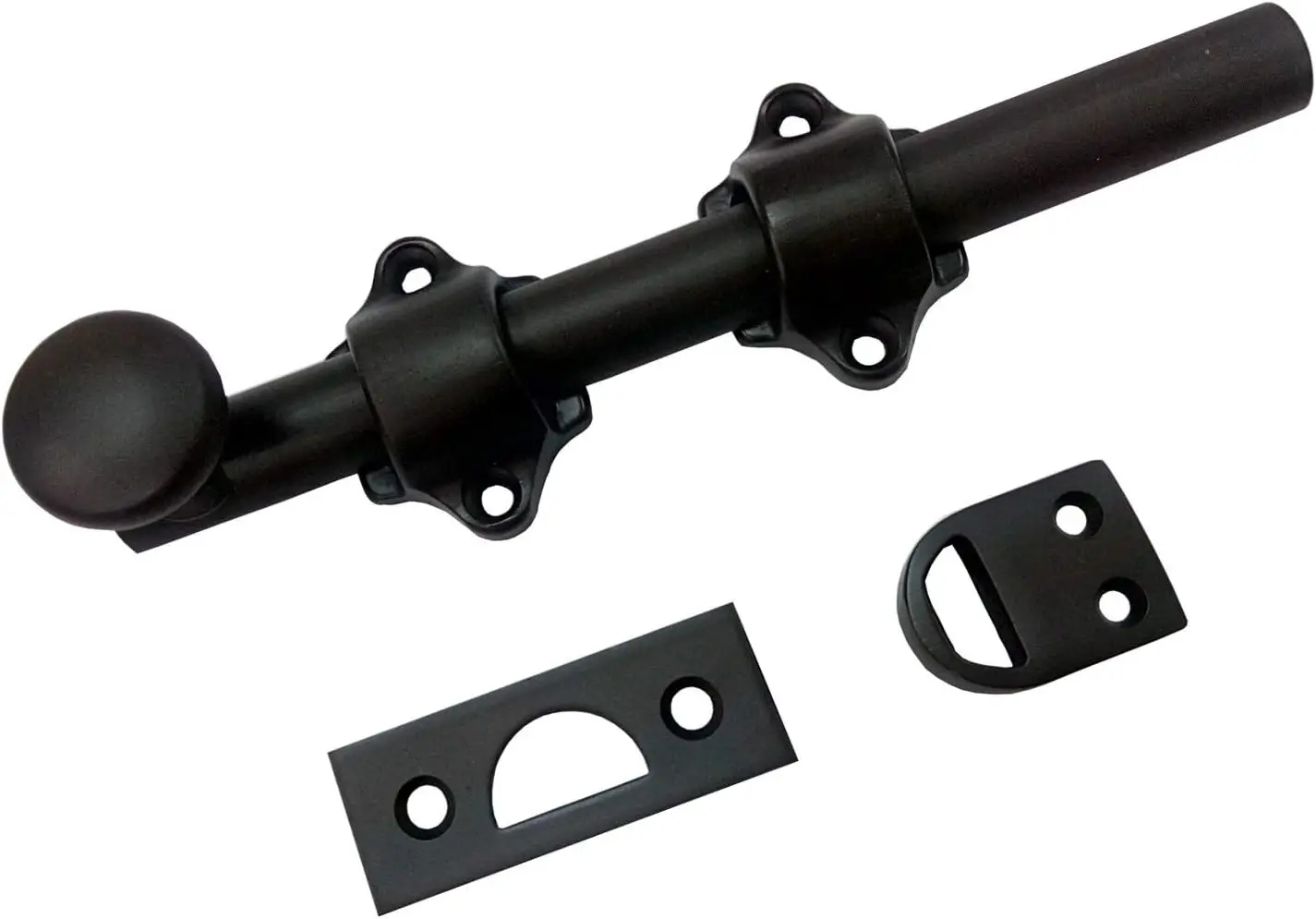 

Solid Brass Dutch Door Bolt, 6" Oil Rubbed Bronze, Heavy Duty, Easy Install