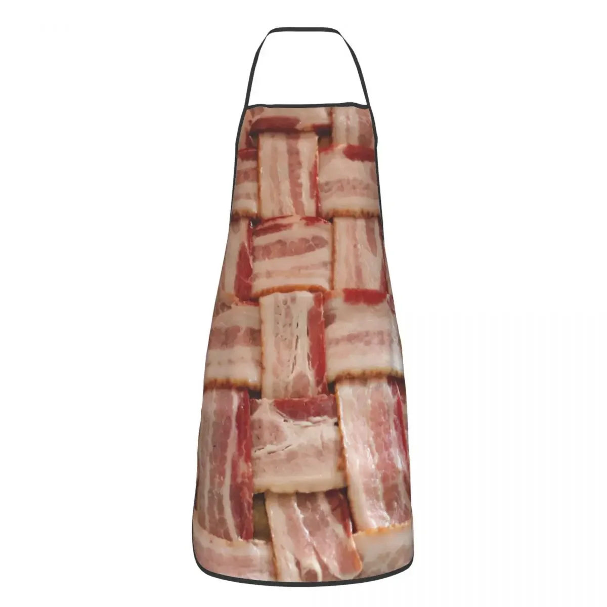 Fun Plaid Bacon Pattern Funny Aprons Men Women Meat Lover Adult Unisex Kitchen Chef Bib Tablier Cuisine Cooking Baking Painting