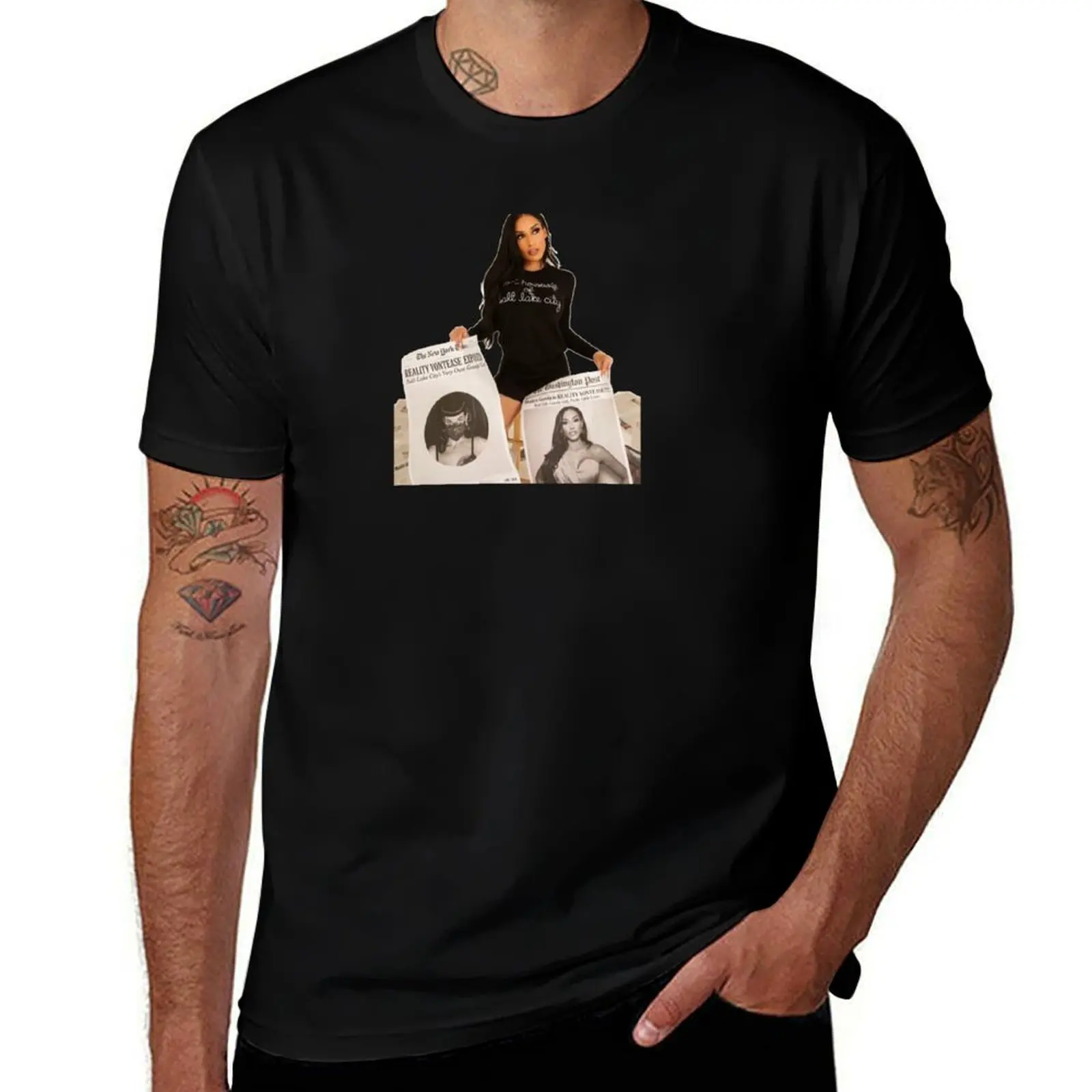 monica garcia T-Shirt Plus Size Basic Short Sleeve Top T-Shirt