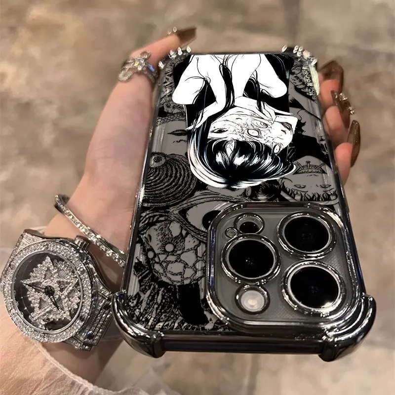 حافظة لهاتف آيفون 16 15 14 13 12 11 Pro Max X XR XSMax 7 8 Plus غطاء خلفي مضاد للسقوط