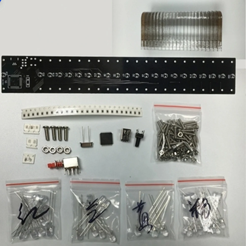 diy electronic kit 21-segment LED music rhythm spectrum light kit diy soldering project(not assembled)