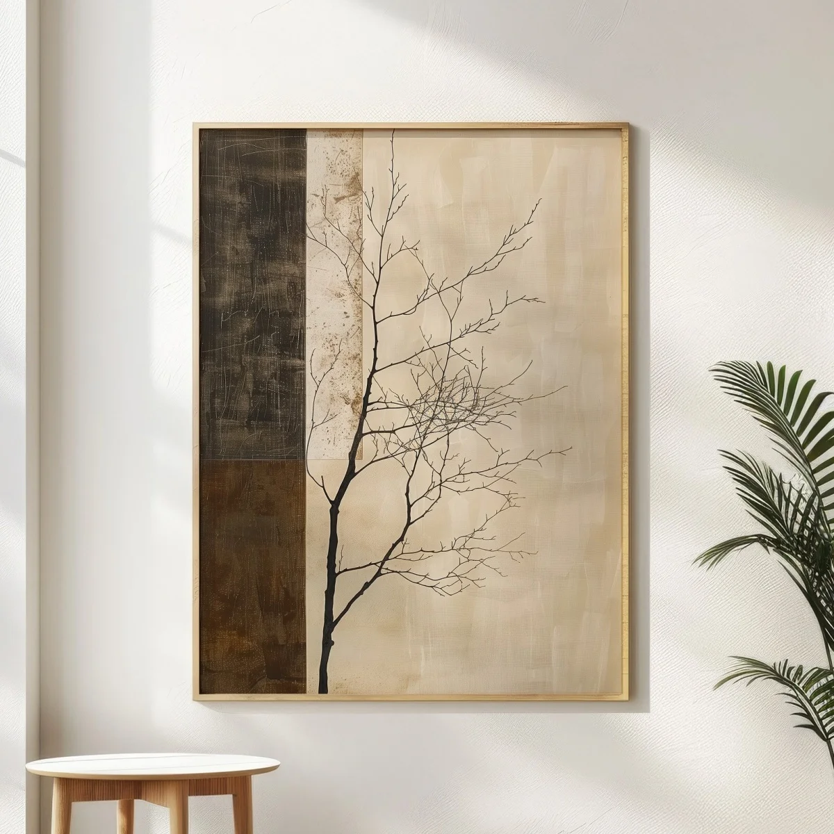 Japanese Wabi Sabi Tree Abstract Canvas Print Poster Japandi Vintage Minimalist Neutral Art Prints Wall Art Home Decor Poster