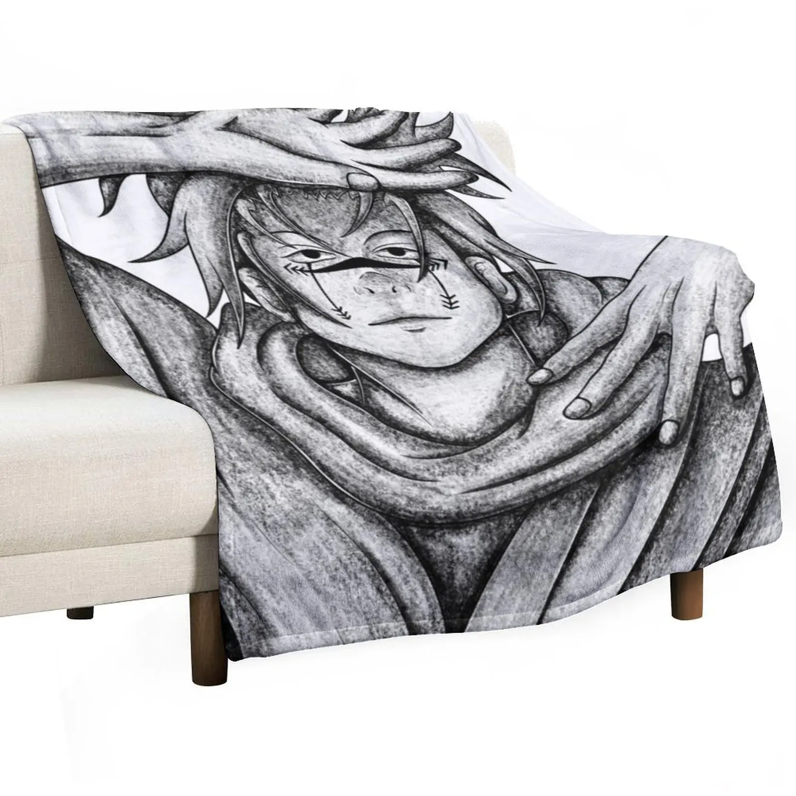 choso pencil shading Throw Blanket Shaggy Vintage Luxury St Bed covers Blankets